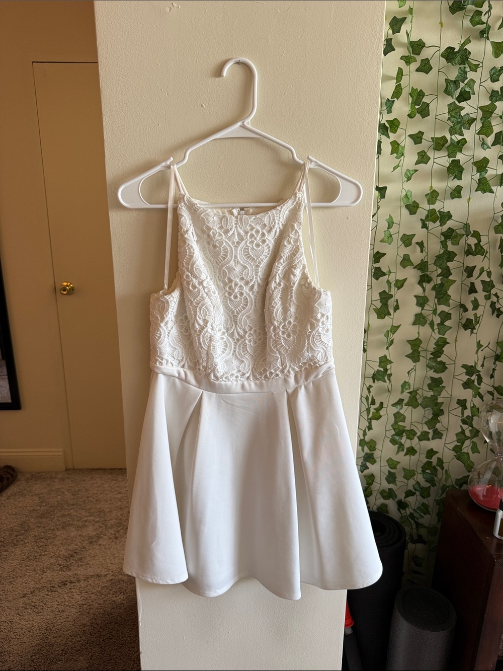 Francesca's Collections White Lace Bodice A-Line Girls' Dress